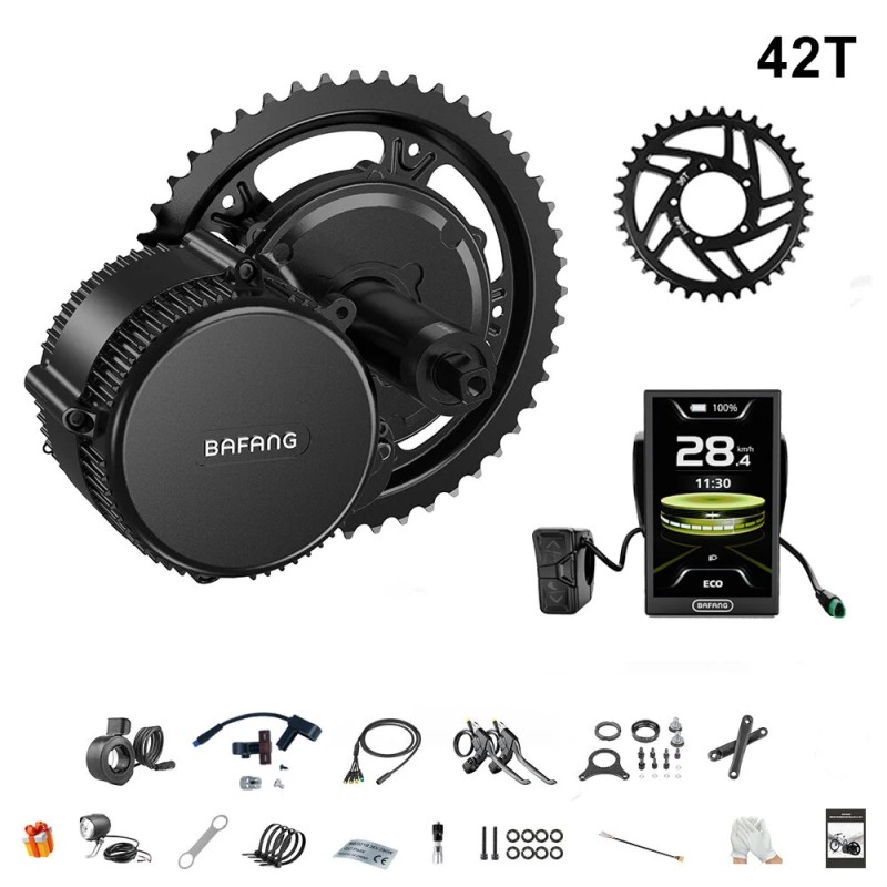 BAFANG BBS01B 48V 250W keskiömoottorimuunnossarja sähköpyörään C010 näyttö 36 42 44 52T ketjupyörä
