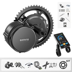 BAFANG BBS02B 48V 750W keskimoottorin muuntosarja VD61 näyttö ketjupyörä 36 42 44 52T