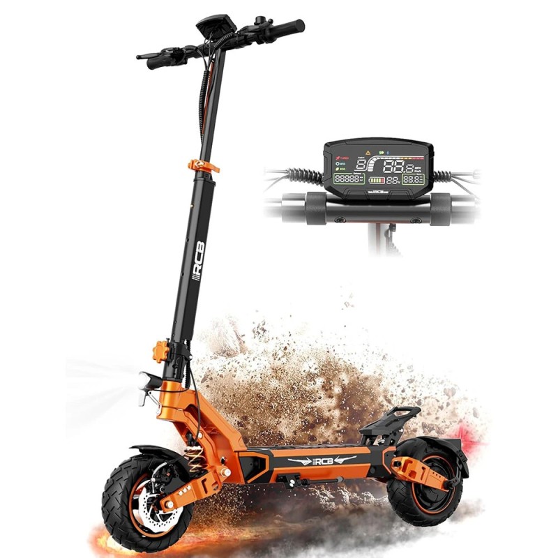 RCB D7 taitettava sähköpotkulauta ABE hyväksyntä 500W 48V 20 8Ah 10 tuuma puhkeamattomat renkaat 90 100 km 148 kg