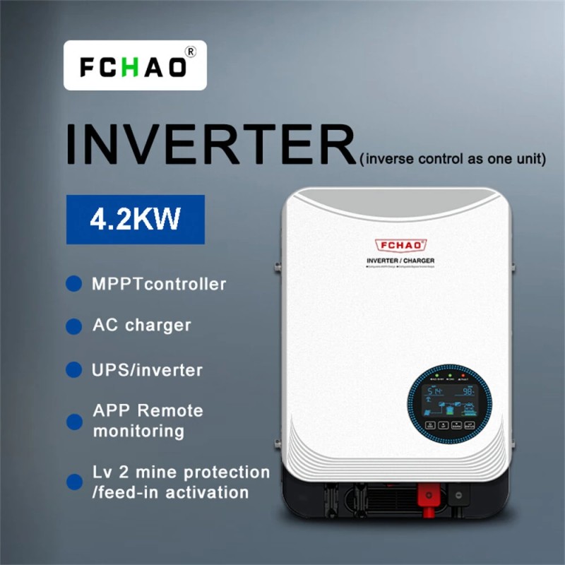 FCHAO hybridi invertteri 0918KHP 4 2kW 6 2kW puhdas siniaalto 24V 48V toimii ilman akkua LiFePo4 tuki MPPT lataus
