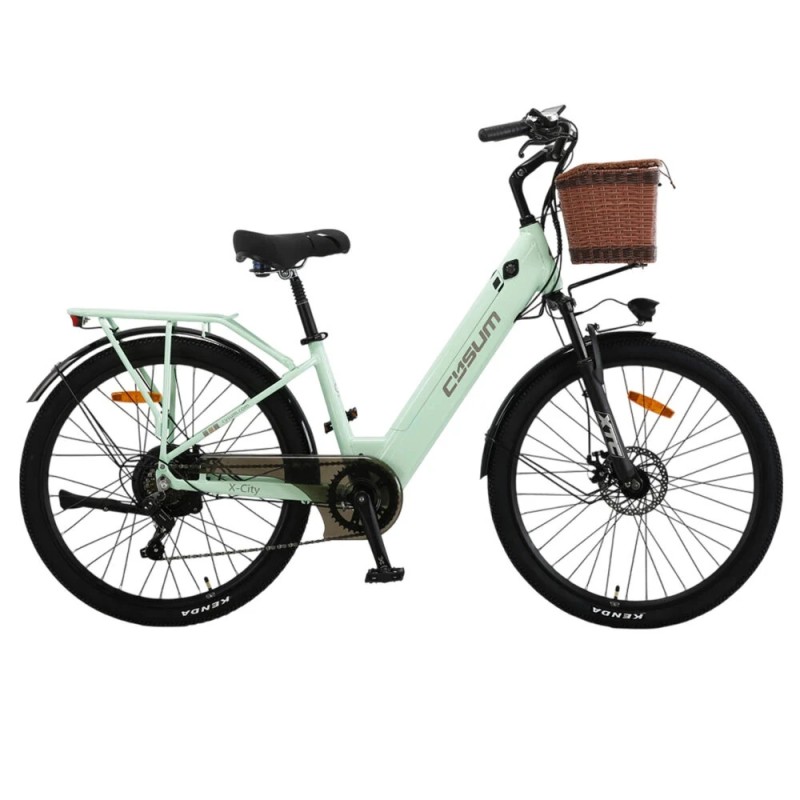 CYSUM X City sähköpyörä 48V 10 4Ah akku 250W moottori 25km h 26 tuuma renkaat 80km 120kg kantavuus