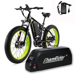 ChamRider Polly A 52V 22 5Ah 1170Wh alasputken sähköpyöräakku 50A akunhallintajärjestelmä vesitiivis laturi mukana