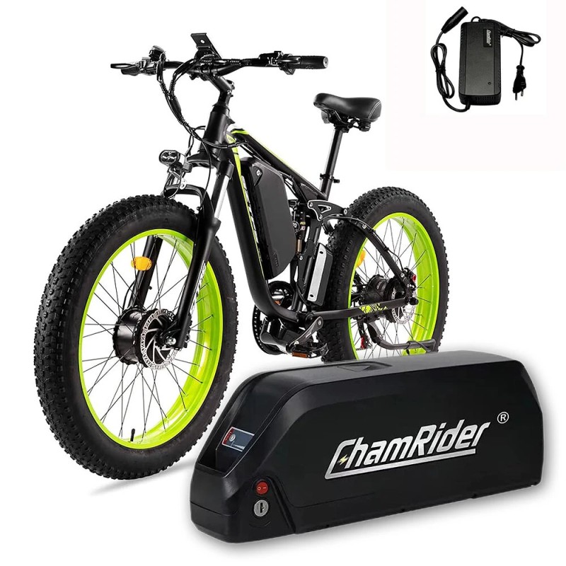 ChamRider Polly A 52V 22 5Ah 1170Wh alasputken sähköpyöräakku 50A akunhallintajärjestelmä vesitiivis laturi mukana