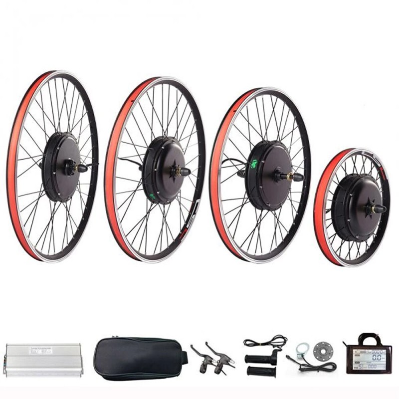 CSC SW900 48V 1500W sähköpyörän muunnossarja etu ja taka napamoottori useat rengaskoot