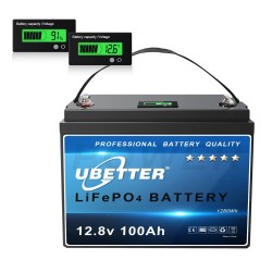 UBETTER LiFePO4 100Ah kompakti 12 8V litiumakku 100A BMS matkailuautoon