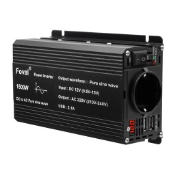Lvyuan 12V 220V autoinvertteri 500W 1500W huippu puhdas siniaalto kaksi USB porttia EU pistoke F 500P