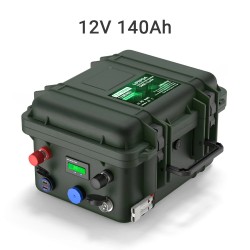 IPRee LiFePO4 12V 100Ah 140Ah 200Ah akkupaketti akkuhallinta BMS 6000 sykliä langaton USB lähtö QC pikalataus kalastusvene
