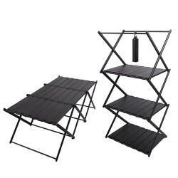 IPRee ultrakevyt kaksitoiminen taitettava ulkokäyttöön tarkoitettu monikerroksinen säilytyspöytä