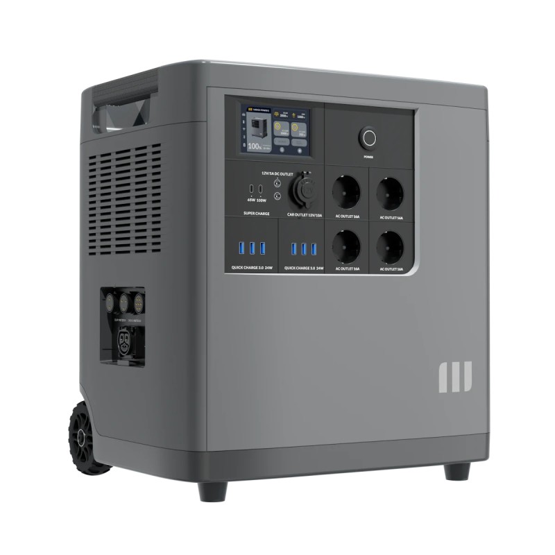 Mango Power E kannettava varavirtalähde 3533Wh LiFePO4 akku 3500W laajennettava 15 lähtöporttia sovellusohjaus