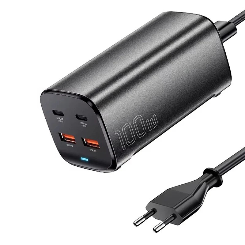 Essager ES CD36 100W neljäporttinen GaN USB C PD3 0 ja USB A laturi