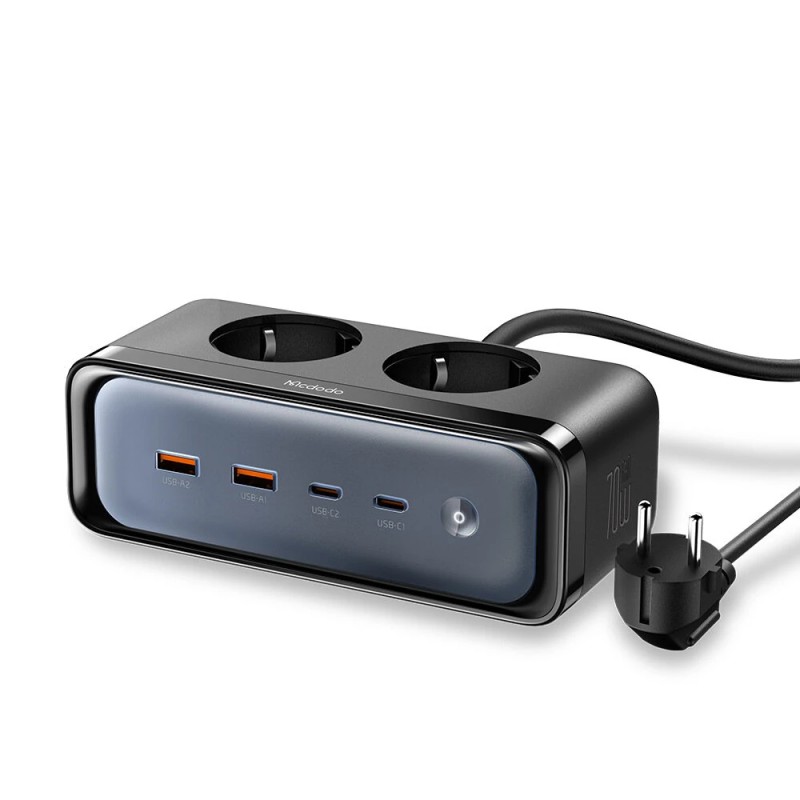 Mcdodo CH 461 kuusiporttinen virtapistorasia 70W usb c ja usb a pikalataus