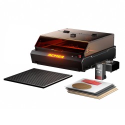 ACMER P3 kaksitoiminen kaksoislaserkaiverruskone suljetulla kotelolla ja kameralla puu metalli akryyli