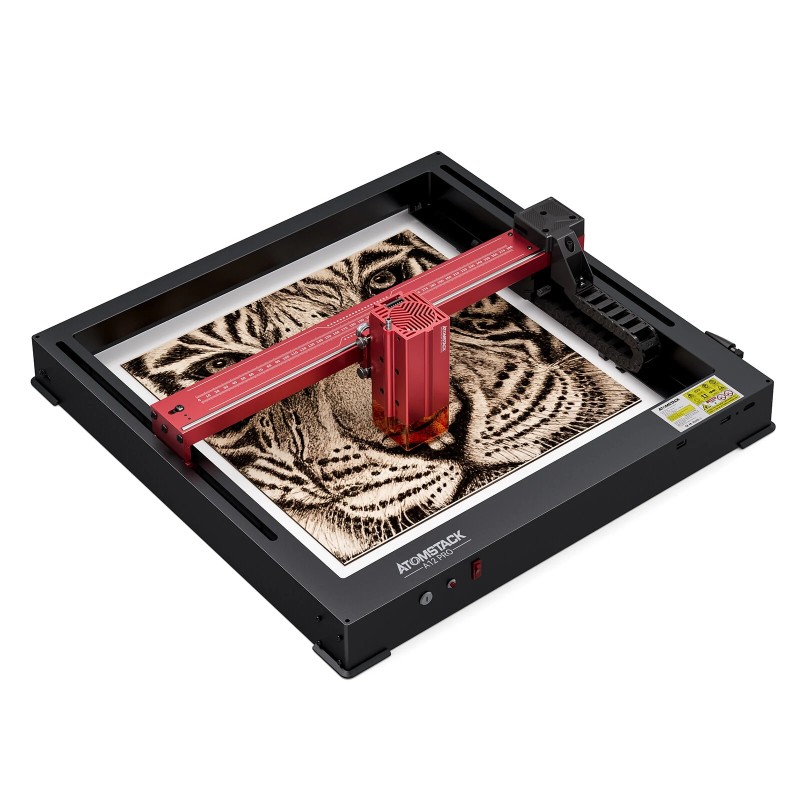 ATOMSTACK A12 Pro 12W asennusvapaa laserkaiverruskone sovellinohjauksella 455nm sininen puu metalli akryyli nahka