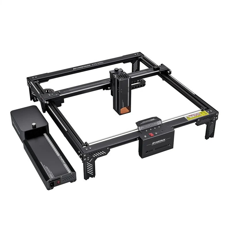 Atomstack A70 Pro 360W laserkaiverrin F60 ilmapuhallus kaksoistilainen automaattitarkennus 70W 500x400 mm puu metalli akryyli