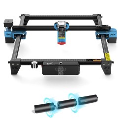 TWO TREES TTS 55 PRO diodilaserkaiverrin 300x300mm 3 5 tuuman kosketusnäyttö 150mm korotuspylväät puu metalli lasi nahka