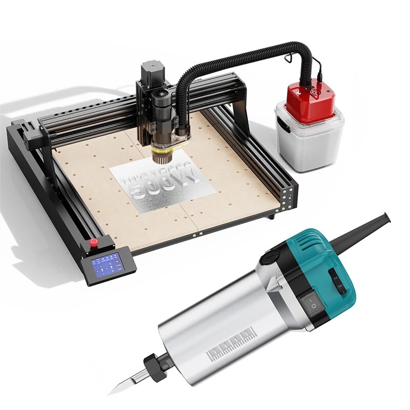 TWO TREES TTC450 Pro CNC kaiverruskone CNC Vacuum Monster M1 imurisarjalla ja 800W puuntyöstöjyrsin