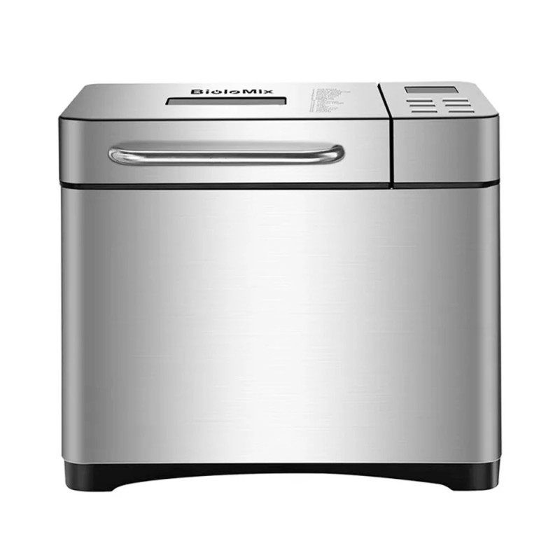 BioloMix ruostumattomasta teräksestä 1 kg leipäkone 19 ohjelmaa 650 wattia