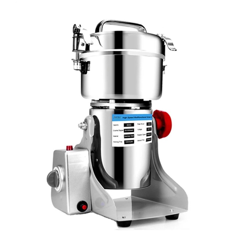 JUSTBUY 800 g nopea sähköinen maustemylly 3000W yrtti ja viljamylly ruostumaton teräs