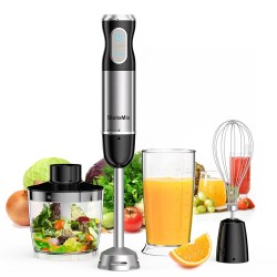 BioloMix 1000W monitoiminen sauvasekoitin silppuri vispilä 600ml smoothiemuki