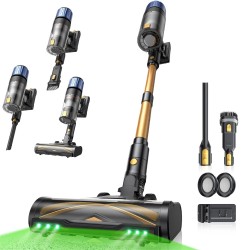 Proscenic P15 langaton sauvaimuri 50 kPa 580W 70 minuutin käyttöaika vihreä tunnistusvalo HEPA suodatin 6 kerroksinen