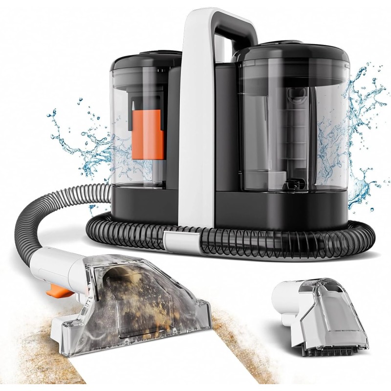 NovuLife W07 kannettava matonpesuri 600W 15kPa kaksoissäiliöllä sohville ja auton istuimiin