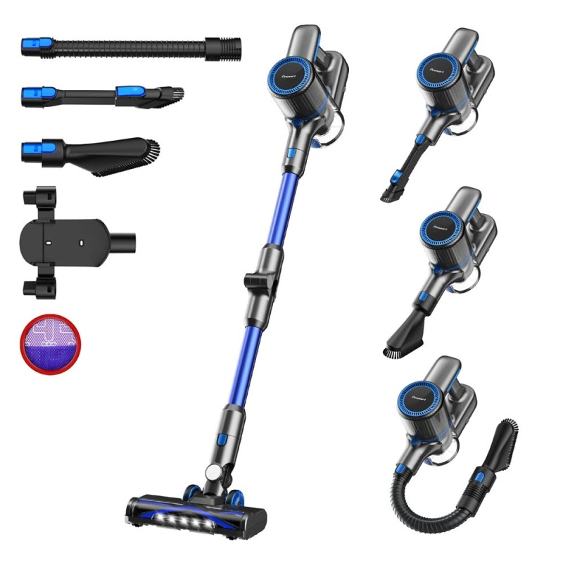 INSE POWEART N700 johdoton sauvaimuri 6 toiminen 30 kPa n imuteho 45 minuuttia LED moottoroitu lattiaharja