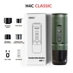 HiBREW H4C kannettava espressokeitin 20 baarin paine irrotettava 7500mAh akku yhteensopiva NS ja DG kapseleiden kanssa