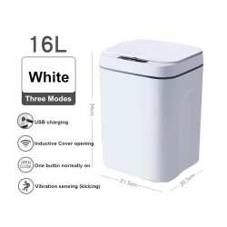 AGSIVO 16L älykäs induktiivinen kosketukseton roskakori liiketunnistimella ladattava