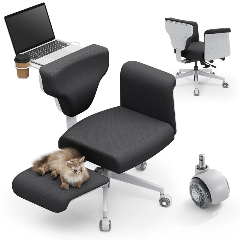 NEWTRAL Freedom X PRO kangas vedenpitävä moniasentoinen tuoli käsinojilla läpinäkyvät luistelupyörät