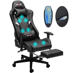 Douxlife GC RC03 pelituoli 7 pisteinen hieronta ergonominen korkea selkänoja lannerangatuki säädettävä kallistus