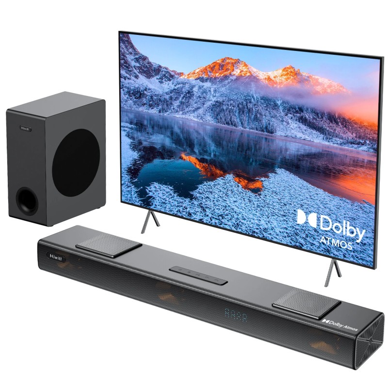Hiwill A312 Dolby Atmos 3 1 2 kanavainen 400W äänipalkki subwooferilla Bluetoothilla