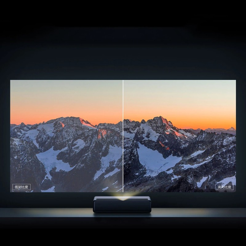 Xiaomi Mijia 1S 4K tarkkuus elokuvaprojektori erittäin lyhyt heittosuhde 2000 ANSI lumenia 150 tuuma ALPD 3D