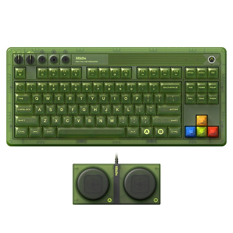 Uusi 8BitDo Retro 87X mekaaninen 87 näppäin RGB vaihdettavat kytkimet langaton näppäimistö