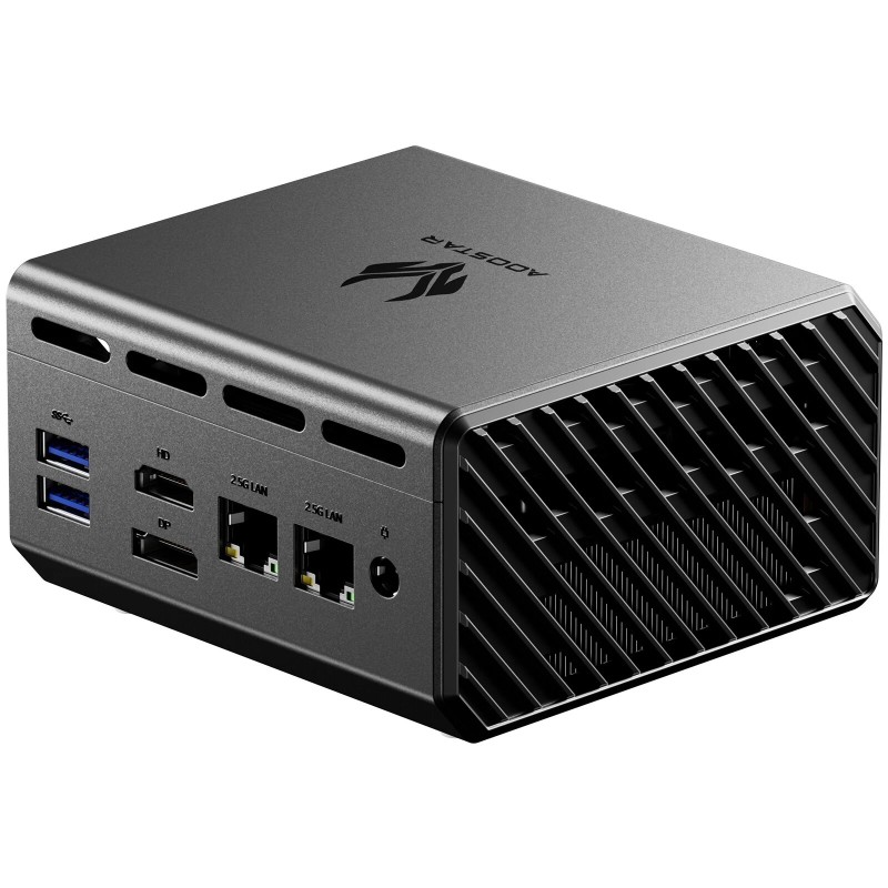AOOSTAR GT37 mini tietokone AMD RyzenAI9HX370 12 ytiminen 32GB DDR5X 1TB SSD levy kolmenäytön Windows 11 Pro