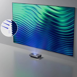 CASIRIS A6 4K ultralyhytheittoprojektori 100 musta ruudukko ALR valkokangas 2200 ANSI lumenia Android TV