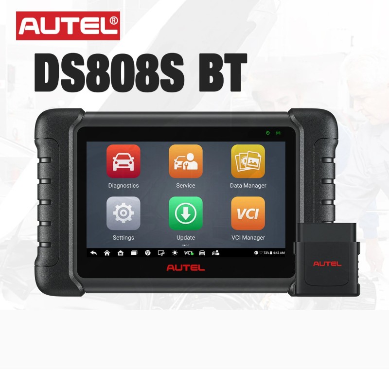 Autel DS808S BT OBD2 diagnostiikkatyökalu kaksisuuntainen ohjaus ECU koodaus 7 tuumainen näyttö