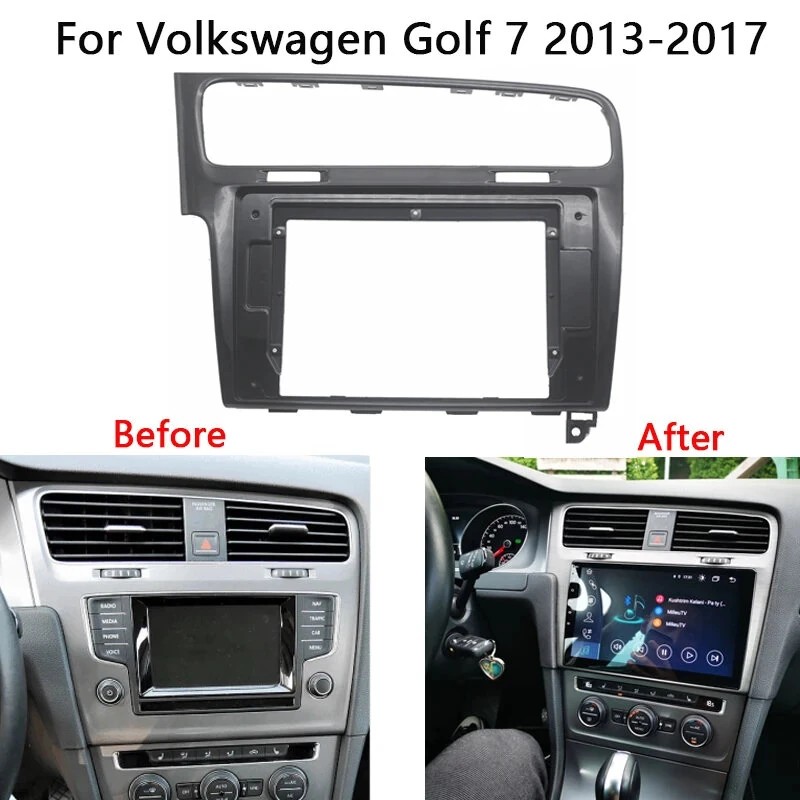 Autoradion etupaneeli kehys 2DIN 10 1 tuumalle Volkswagen Golf 7 2013 2017