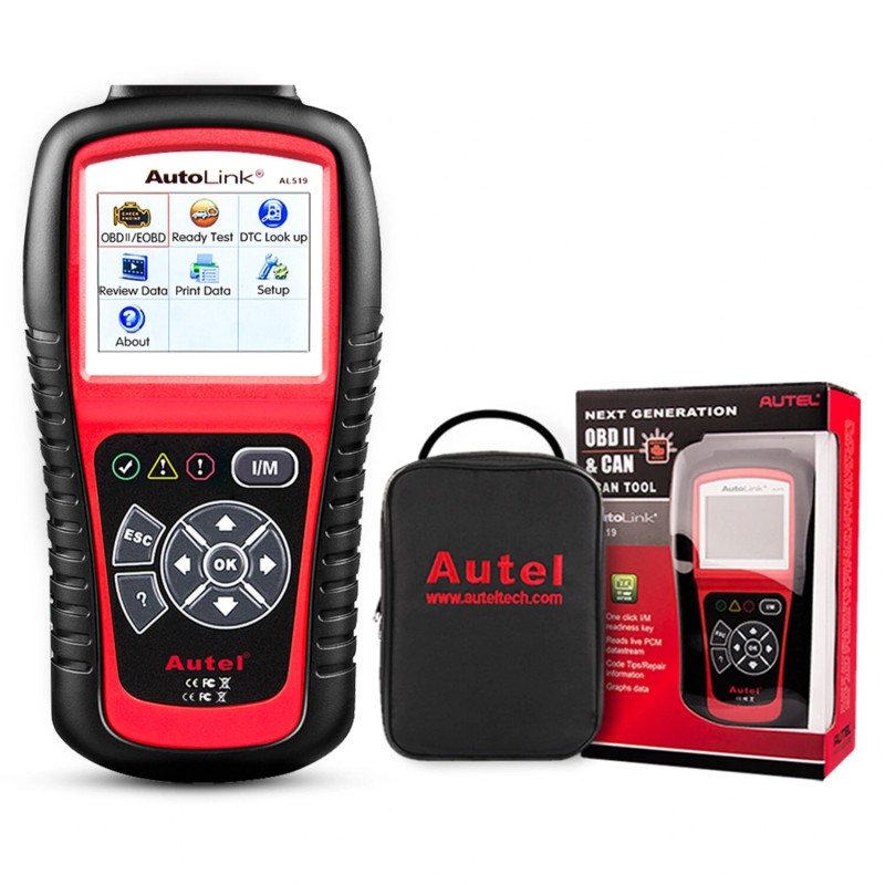 Autel AL519 OBD2 vianlukija auton diagnostiikkatyökalu koodinlukija päästöjen valmiustarkistus