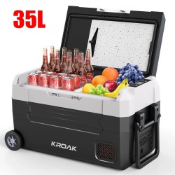 KROAK kaksivyöhykkeinen kompressorijääkaappi 35L 45L 55L 12V 24V kannettava