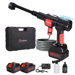 Andeman akkukäyttöinen harjaton painepesuri 3 0Ah kahdella akulla 6 toiminen auton ja puutarhan suihkupistooli