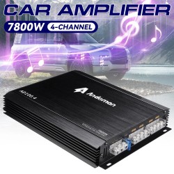 Andeman nelikanavainen autovahvistin 7800 W huipputeho 264 41 W efektiiviteho 12 13 8 V