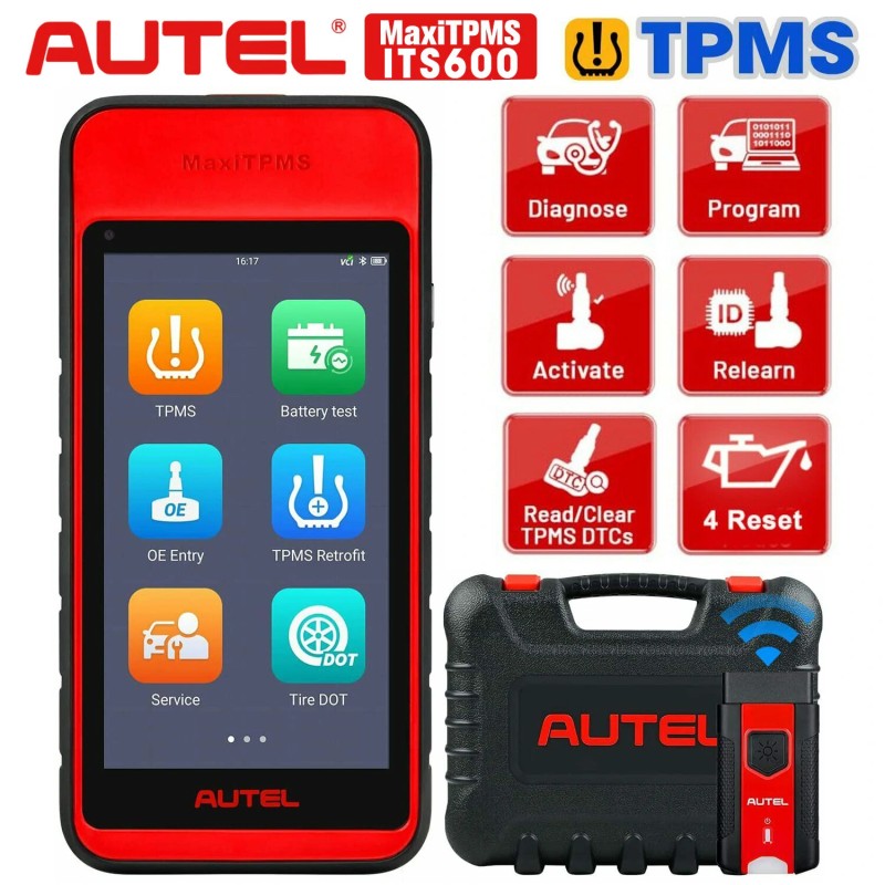 Autel MaxiTPMS ITS600E TPMS diagnoosiskanneri uudelleenoppiminen ja skannaus öljyn nollaus yhteensopiva TBE200E kanssa