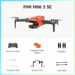 FIMI MINI 3 SE SoLink 9 km FPV 4K 3 akselinen gimbaali 29min ultrakevyt taittuva droni