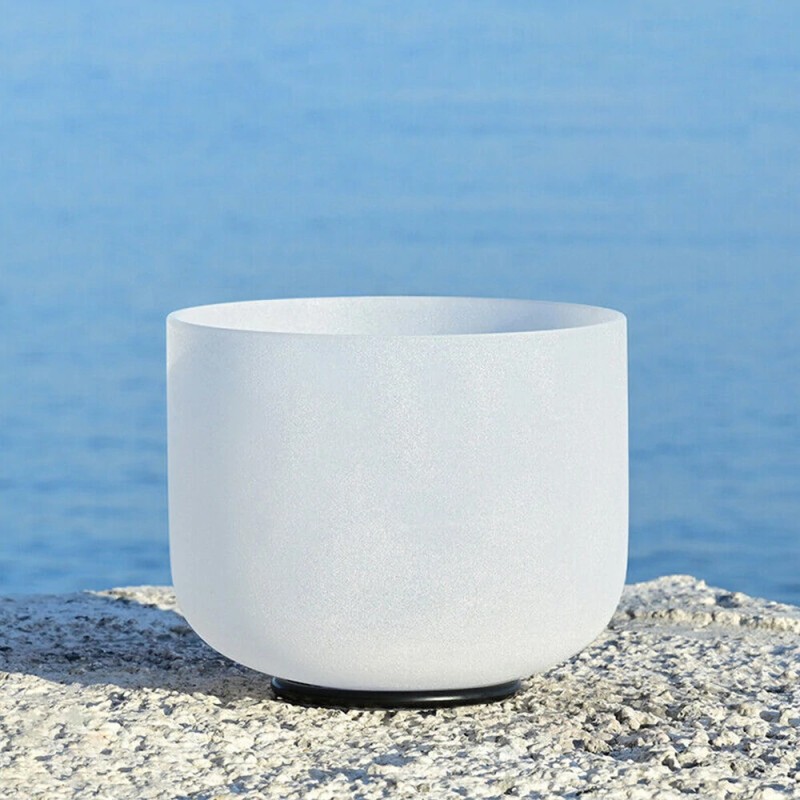 CVNC 432Hz 8 tuuman C/F-nuotti kvartsikristalli äänimalja huurrettu chakra äänikylpy