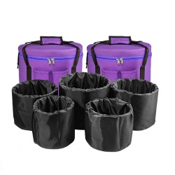 Luonnollinen 432Hz 6-12 tuuman 7-osainen sateenkaaren kvartsikristalli äänimaljasetti kantolaukulla