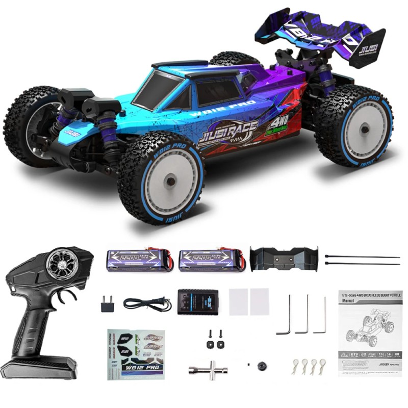 JIUSI WB12 PRO valmiiksi koottu 1/12-skaala 2.4G-taajuus neliveto harjaton maastoauto 80 km/h