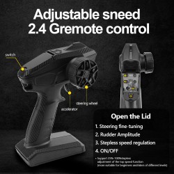 JIUSI WB12 PRO valmiiksi koottu 1/12-skaala 2.4G-taajuus neliveto harjaton maastoauto 80 km/h