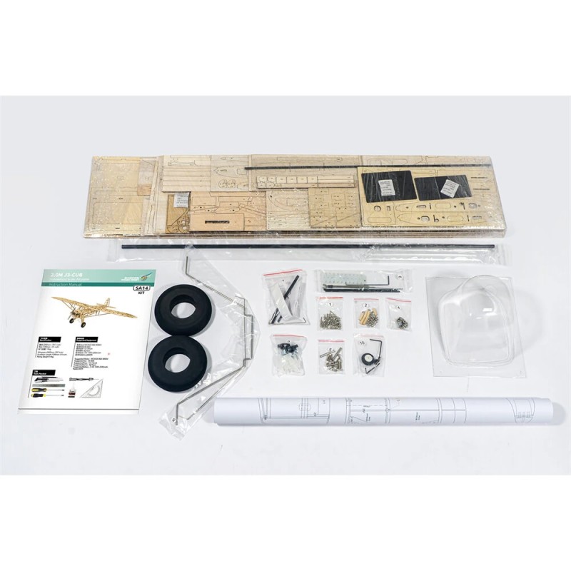 Dancing Wings Hobby SA14 J3 Cub 2000 mm siipiväli balsapuinen RC-lentokonesetti