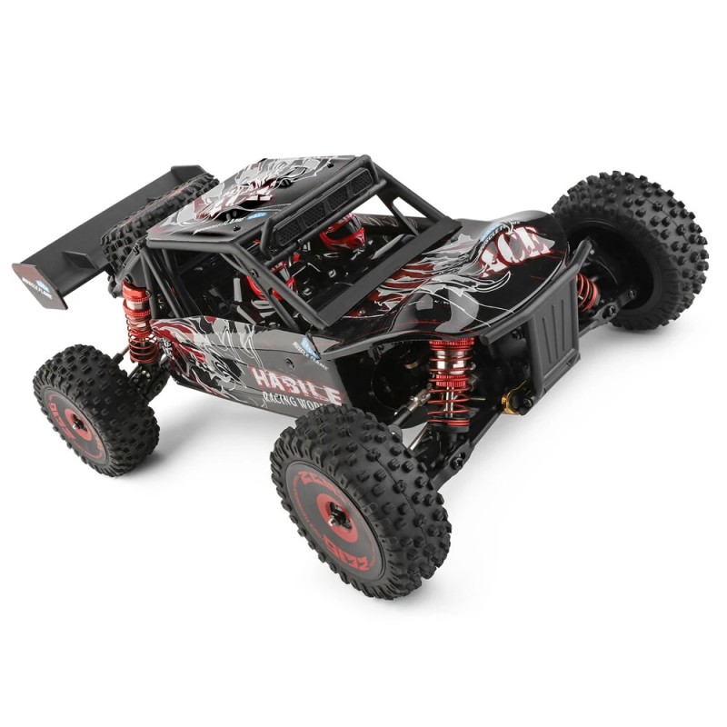 Wltoys 124016 V2 nelivetoinen harjaton kauko-ohjattava maastoauto 75 km/h metallirunko kaksi tai kolme akkua