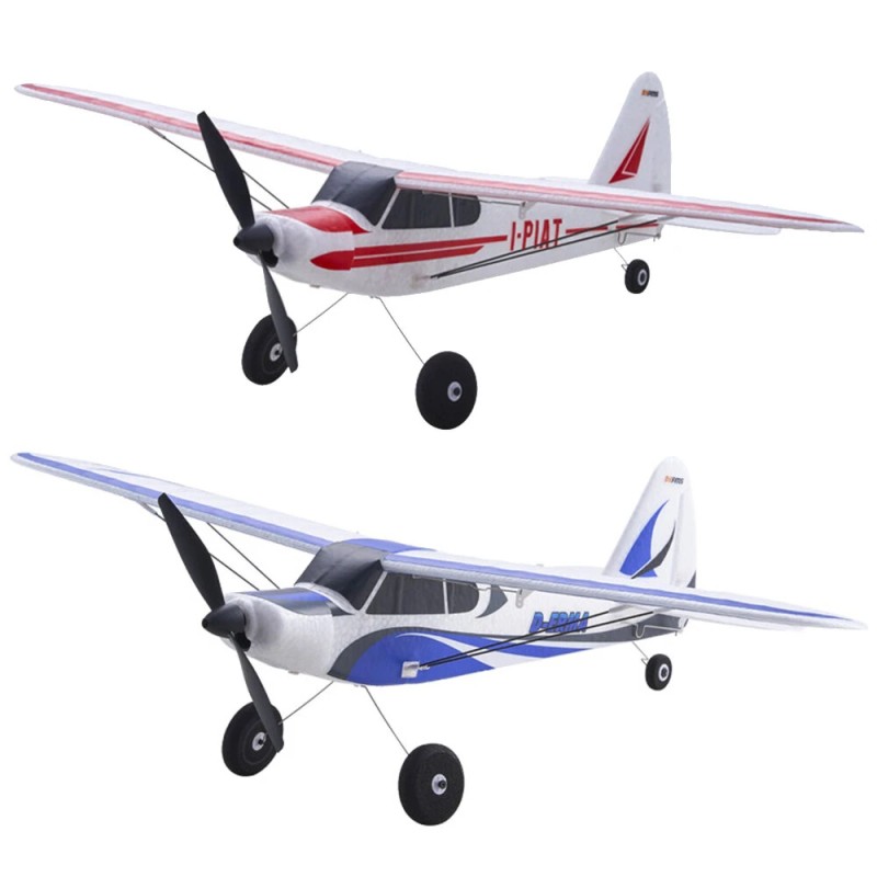 FMS PA-18 500 mm siipiväli 2,4 GHz 4-kanavainen EPP-runkoinen sisäänrakennetulla gyroskoopilla aloittelijoille valmis lentoon